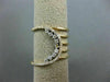 ESTATE LARGE .39CT ROUND DIAMOND 18KT ROSE GOLD CLASSIC MOON MULTI ROW FUN RING
