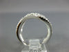 ESTATE LARGE 1.23CT DIAMOND 18K WHITE GOLD CLUSTER MULTI ROW WAVE SWIRL FUN RING