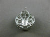 ESTATE LARGE 3.15CT ROUND & BAGUETTE DIAMOND 18KT WHITE GOLD 3D FLOWER EARRINGS