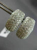 ESTATE LARGE & WIDE 2.59CT DIAMOND 18KT WHITE GOLD 3D MULTI ROW HUGGIE EARRINGS