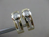 ESTATE .70CTW DIAMOND STUD HUGGIES 14KT WHITE YELLOW GOLD OMEGA EARRINGS #21313