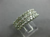 ESTATE WIDE 1CT DIAMOND 14KT WHITE GOLD MULTI ROW SEMI ETERNITY ANNIVERSARY RING