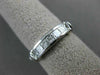 ESTATE 1.29CT PRINCESS & BAGUETTE DIAMOND 14KT WHITE GOLD ANNIVERSARY RING #1213