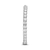 LARGE 3.0CT DIAMOND 14K WHITE GOLD 3D CLASSIC INSIDE OUT HOOP HANGING EARRINGS