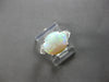 ESTATE 2.22CT DIAMOND & AAA OPAL PLATINUM 3D OVAL & ROUND ENGAGEMENT RING #28207