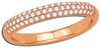 ESTATE 0.5CT DIAMOND 14KT ROSE GOLD 3D 3 ROW PAVE SEMI ETERNITY ANNIVERSARY RING