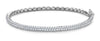 ESTATE .72CT DIAMOND 18KT WHITE GOLD 3D 3 ROW SEMI ETERNITY CUFF BANGLE BRACELET