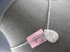 EXTRA LARGE 1.16CT DIAMOND 14KT WHITE GOLD 3D CLUSTER TEAR DROP FLOATING PENDANT