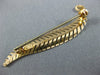 ESTATE 18KT YELLOW GOLD 3D CLASSIC HANDCRAFTED FILIGREE FLORAL LEAF BROOCH PIN