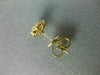 ESTATE .43CT DIAMOND 18KT YELLOW GOLD 3D CLASSIC CLUSTER FLOWER STUD EARRINGS