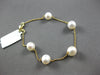 ESTATE AAA SOUTH SEA PEARL 14KT YELLOW GOLD 3D CLASSIC 7MM FUN LOVE BRACELET