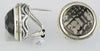 LARGE 21CT AAA SMOKEY TOPAZ 14KT YELLOW GOLD & 925 SILVER ROUND HANGING EARRINGS