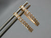 ESTATE .46CT DIAMOND 18KT ROSE GOLD 3D CLASSIC ROUND INSIDE OUT HANGING EARRINGS