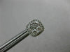 ESTATE .83CT DIAMOND 18K WHITE GOLD 3D SQUARE CLASSIC HALO CLUSTER STUD EARRINGS