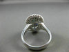 ESTATE LARGE 3.74CT DIAMOND & SAPPHIRE 14K WHITE GOLD HALO ENGAGEMENT RING 21528