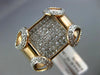 ESTATE LARGE 1.93CT ROUND & PRINCESS DIAMOND 14KT ROSE GOLD INVISIBLE MENS RING