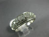 ESTATE WIDE 1.42CT DIAMOND 14K WHITE GOLD 3D PAVE SEMI ETERNITY ANNIVERSARY RING