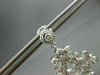 ANTIQUE 2.58CT DIAMOND 14KT WHITE GOLD HANGING FILIGREE CHANDELIER EARING #559