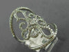 ESTATE EXTRA LARGE .85CT DIAMOND 14KT WHITE GOLD 3D FLOWER OPEN FILIGREE RING
