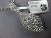 ESTATE LARGE 2.25CT DIAMOND 18K WHITE GOLD CLASSIC CLUSTER LEAF FLOATING PENDANT