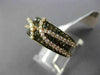 1.32CT WHITE & CHOCOLATE FANCY DIAMOND 14K ROSE & BLACK GOLD 3D CRISS CROSS RING