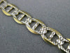ESTATE 14KT WHITE & YELLOW GOLD MARINER DIAMOND CUT DESIGN WOMEN BRACELET #22854