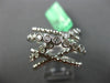 ESTATE WIDE .95CT DIAMOND 18KT WHITE GOLD 3D MULTI ROW CRISS CROSS FUN LOVE RING