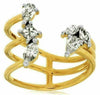 ESTATE .77CT MULTI CUT DIAMOND 14KT YELLOW GOLD 3D MULTI SHAPE TENSION FUN RING