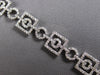 ESTATE WIDE 4.0CT DIAMOND 14KT WHITE GOLD ROUND & SQUARE CLASSIC TENNIS BRACELET