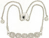 .39CT DIAMOND 14KT WHITE GOLD 3D ROUND CLUSTER SQUARE ADJUSTABLE TENNIS BRACELET