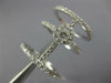 ESTATE LARGE 1.15CT DIAMOND 18KT WHITE GOLD CLASSIC FLOWER TRIPLE FULL BAR RING