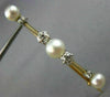 ANTIQUE .50CT OLD MINE DIAMOND & SOUTH SEA PEARL 14K TWO TONE GOLD 3D BROOCH PIN