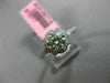 ESTATE 1.05CT DIAMOND 18KT WHITE GOLD 3D SOLITAIRE FLOWER SQUARE ENGAGEMENT RING
