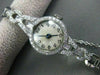 ANTIQUE LARGE 1.15CT OLD MINE DIAMOND PLATINUM MECHANICAL ROUND WATCH #22196