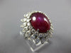 ESTATE EXTRA LARGE 9.80CT DIAMOND & AAA STAR RUBY PLATINUM 3D BALLERINA RING