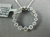 ESTATE .87CT DIAMOND 18KT WHITE GOLD 3D CIRCLE OF LIFE JOURNEY FLOATING PENDANT