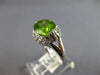 LARGE 2.85CT DIAMOND & AAA PERIDOT 14KT WHITE GOLD OVAL & ROUND FRIENDSHIP RING