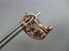 3.90CT DIAMOND & AAA AMETHYST 14K ROSE GOLD MULTI SHAPE CLIP ON HANGING EARRINGS