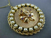 ANTIQUE .36CT AMETHYST & SOUTH SEA PEARL 14KT WHITE GOLD 3D FLOWER PENDANT 25604