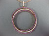 LARGE 1.95CT DIAMOND & AAA PINK SAPPHIRE 18KT ROSE GOLD CIRCLE OF LIFE PENDANT