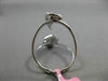 ESTATE LARGE .45CT ROUND DIAMOND 18KT WHITE GOLD 3D DOUBLE TEAR DROP LOVE RING