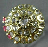 ANTIQUE LARGE 1.40CT DIAMOND & AAA RUBY 14KT TWO TONE GOLD COCKTAIL RING #23391