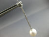 ESTATE LARGE .42CT DIAMOND & AAA SOUTH SEA PEARL 18K WHITE GOLD 3D CHANDELIER EARRINGS