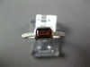 ESTATE .74CT DIAMOND & AAA GARNET 14KT WHITE GOLD 3D EMERALD CUT BEZEL FUN RING