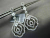 1.40CT ROUND & PRINCESS DIAMOND 14K WHITE GOLD OPEN FILIGREE CHANDELIER EARRINGS