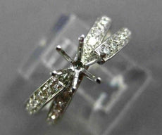 ESTATE .50CT DIAMOND 14K GOLD 3D INFINITY CRISS CROSS SEMI MOUNT ENGAGEMENT RING