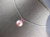 .09CT AAA RUBY & AAA PINK SOUTH SEA PEARL 14KT WHITE GOLD BEZEL FLOATING PENDANT