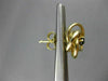 ESTATE .25CT AAA SAPPHIRE 14KT YELLOW GOLD 3D LOVE KNOT STUD EARRINGS #20858
