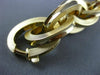 ESTATE LARGE AND LONG 18K YELLOW GOLD 3D OVAL INTERTWINING LINK BRACELET #26106