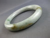 ESTATE AAA JADE HANDCRAFTED CLASSIC 3D SOLID LUCKY BANGLE BRACELET #27746